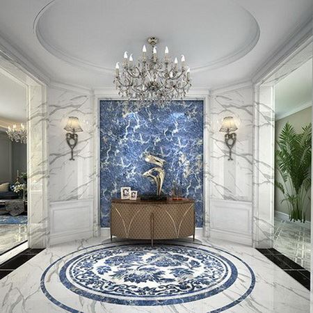 Azul sodalite granite medallion floor tiles.jpg