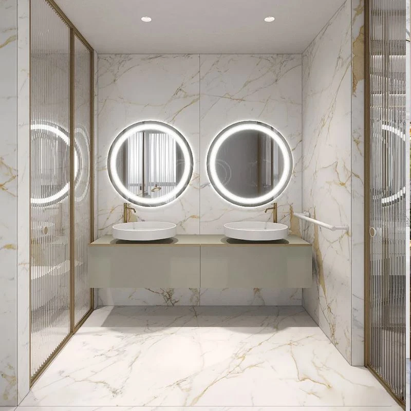 Marble Floor in Bathroom