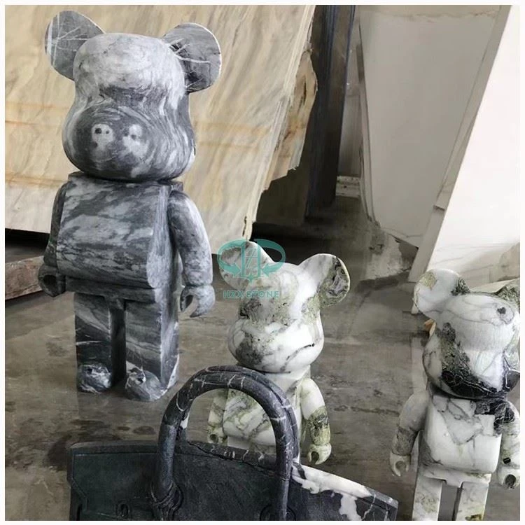 Animal Bear Marble Statue