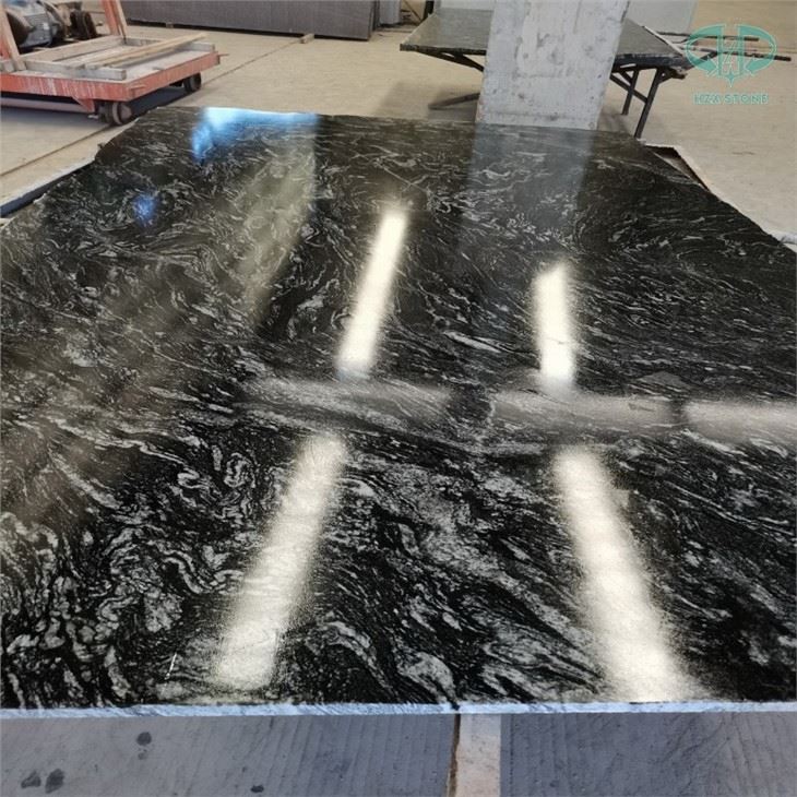 River Black Granite Slab