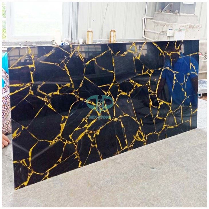 Lempengan Batu Permata Obsidian Armenia