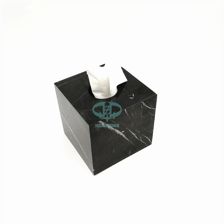 Black Marble Tolite Tissue Box