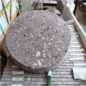 Meja Bundar Granit Santa Cecilia