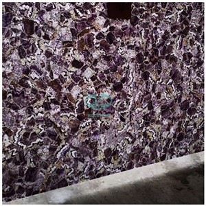 Lempengan Kristal Amethyst Tembus