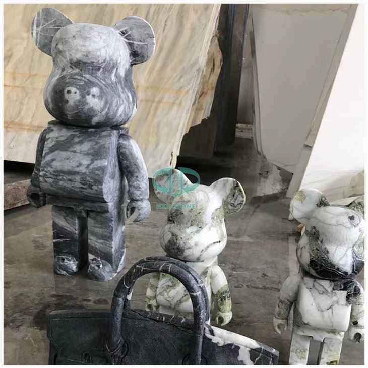 Patung Beruang Binatang Marmer