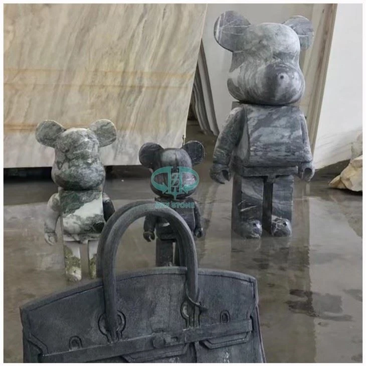 Cartoon Bear Marble Statue