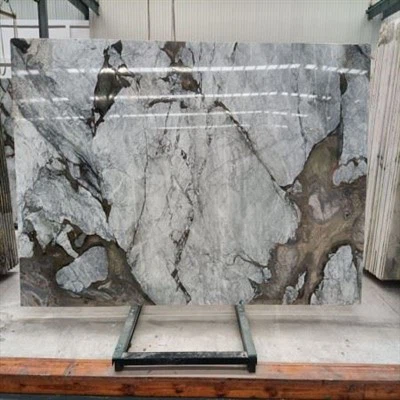 Lempengan Marmer Besi Calacatta Alami